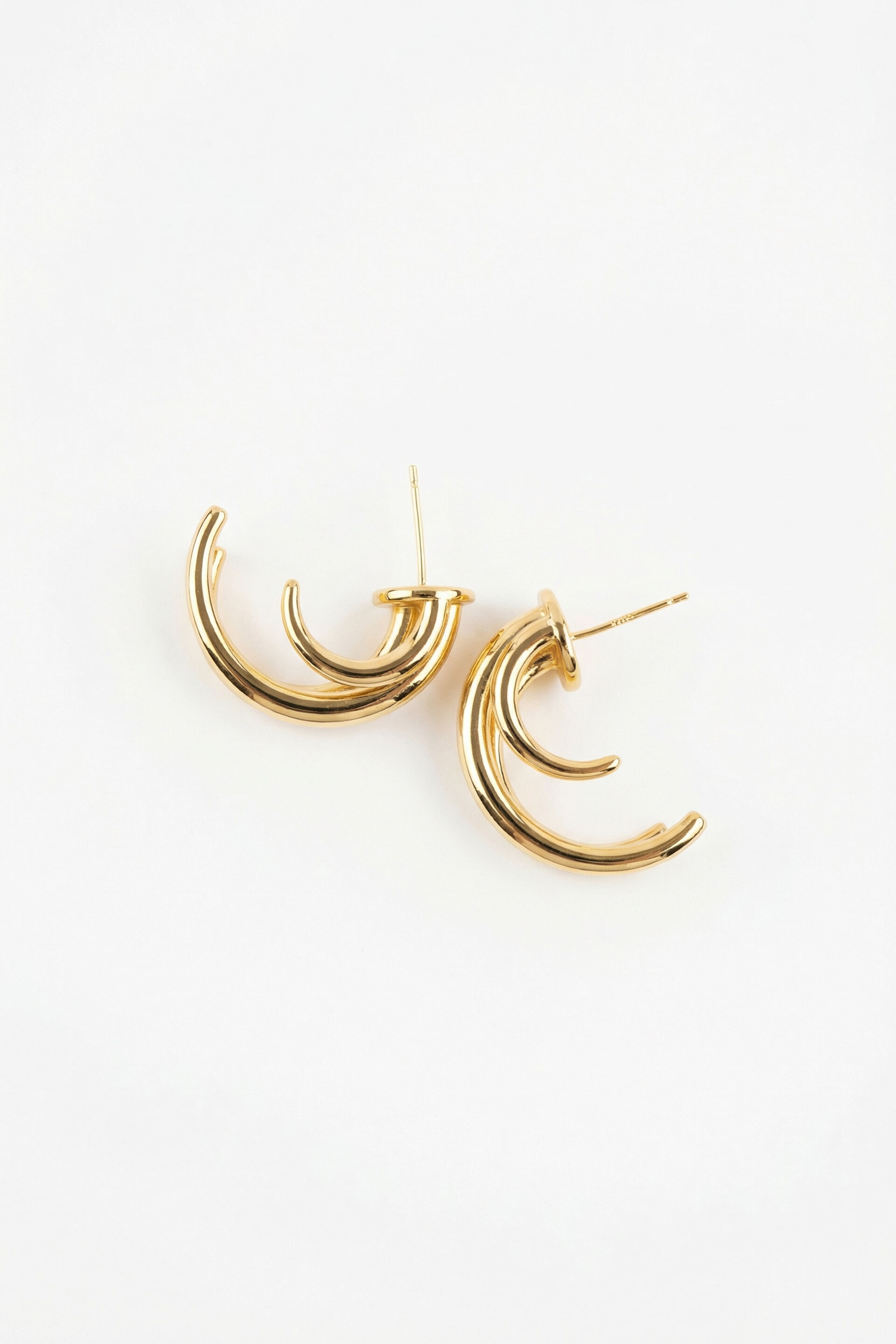 Gina Golden Hoop Earrings, , image 1